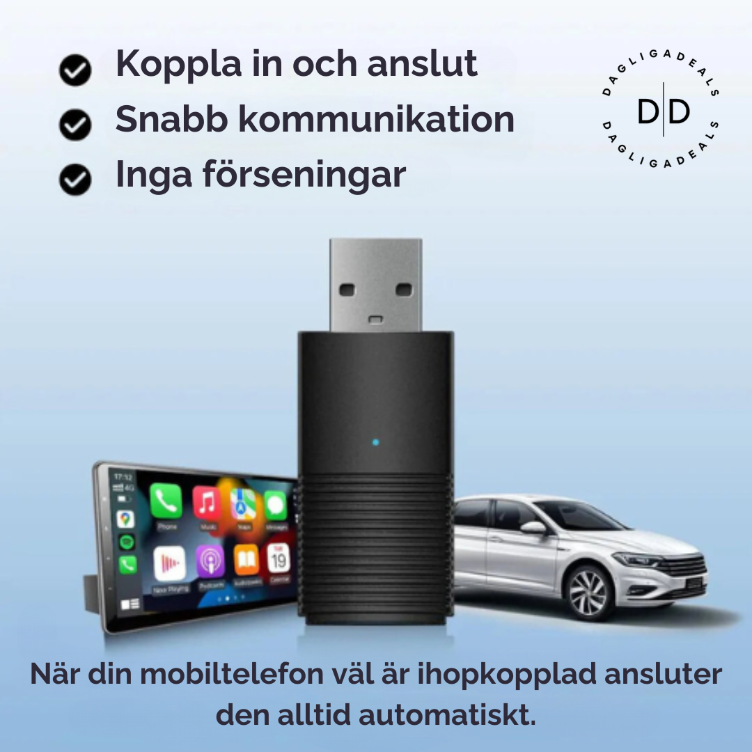 AutoLink™ | Trådlös carplay och Android Auto-adapter
