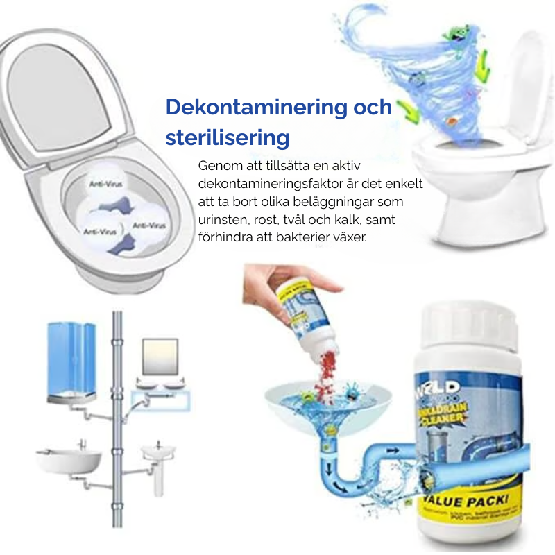 Tornado™ | Rengöring av diskbänkar och avlopp
