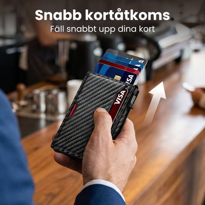 ShieldWallet™ | En smal plånbok som skyddar Och den håller dina uppgifter säkra.
