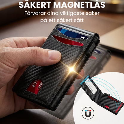 ShieldWallet™ | En smal plånbok som skyddar Och den håller dina uppgifter säkra.