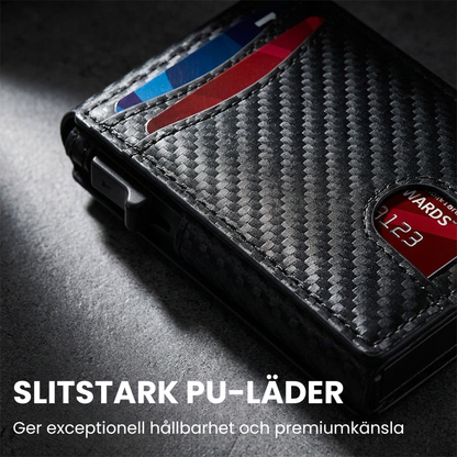 ShieldWallet™ | En smal plånbok som skyddar Och den håller dina uppgifter säkra.