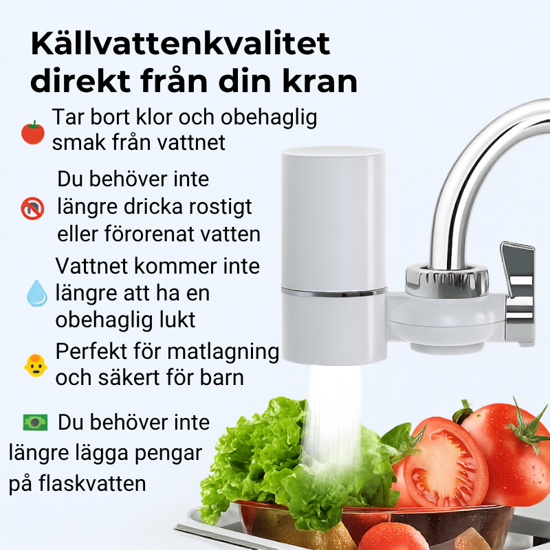 ClearTap™ | Ingen mer metallsmak, bara rent vatten