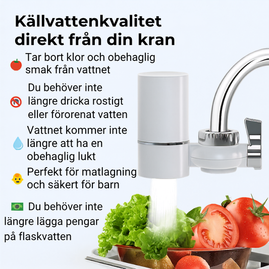 ClearTap™ | Ingen mer metallsmak, bara rent vatten