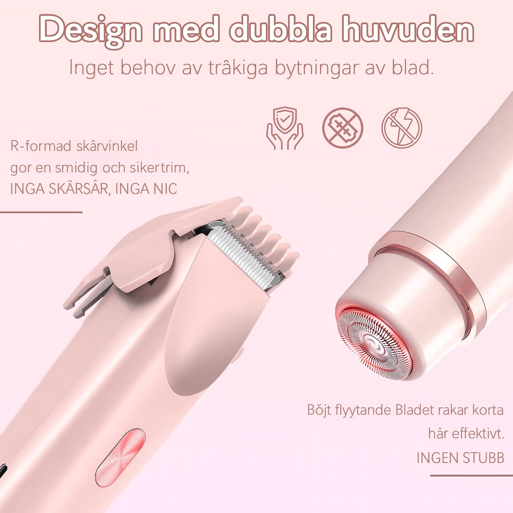 DuoShave™ | Säg hejdå till skärsår, bulor och irritation – en felfri rakning utan rodnad