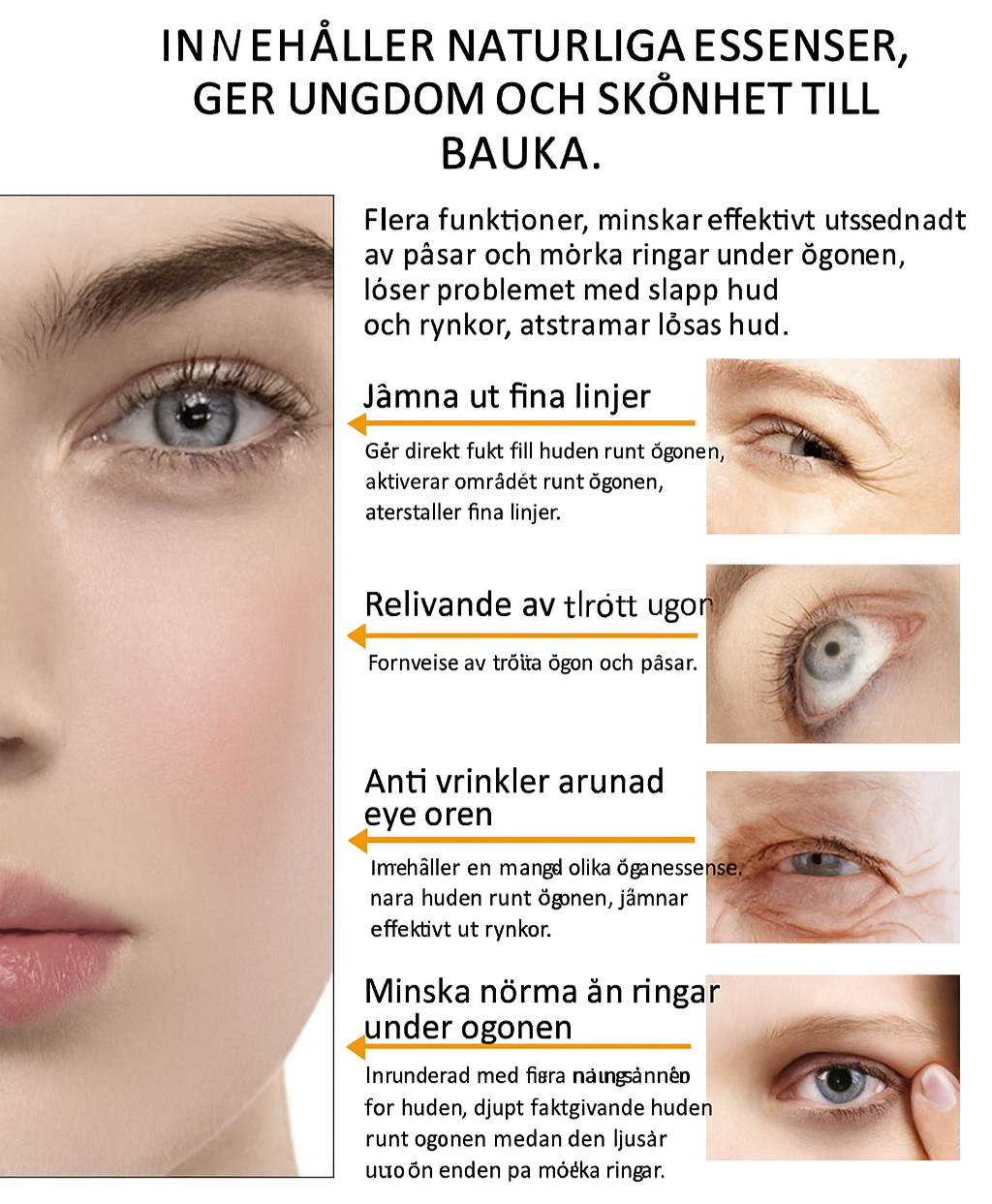 Liftora™ | Stramar omedelbart upp huden – raderar rynkor, svullnad och fina linjer