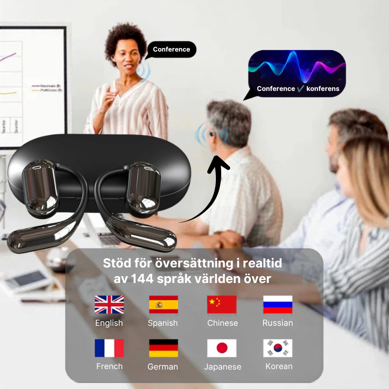 SmartBuds™ | Den smarta AI-översättaren som får plats i örat
