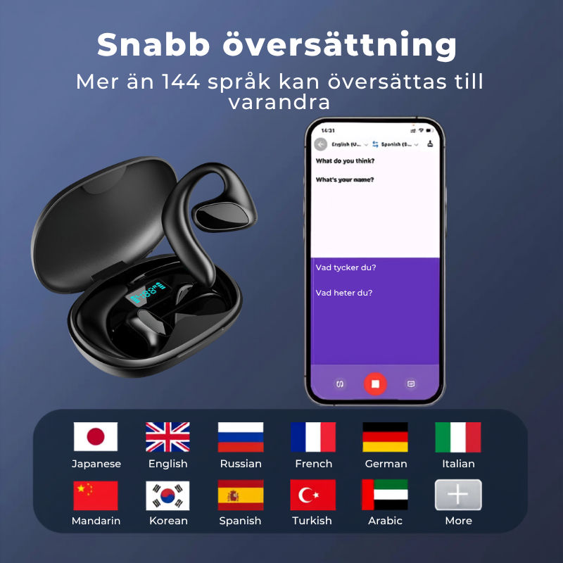 SmartBuds™ | Den smarta AI-översättaren som får plats i örat