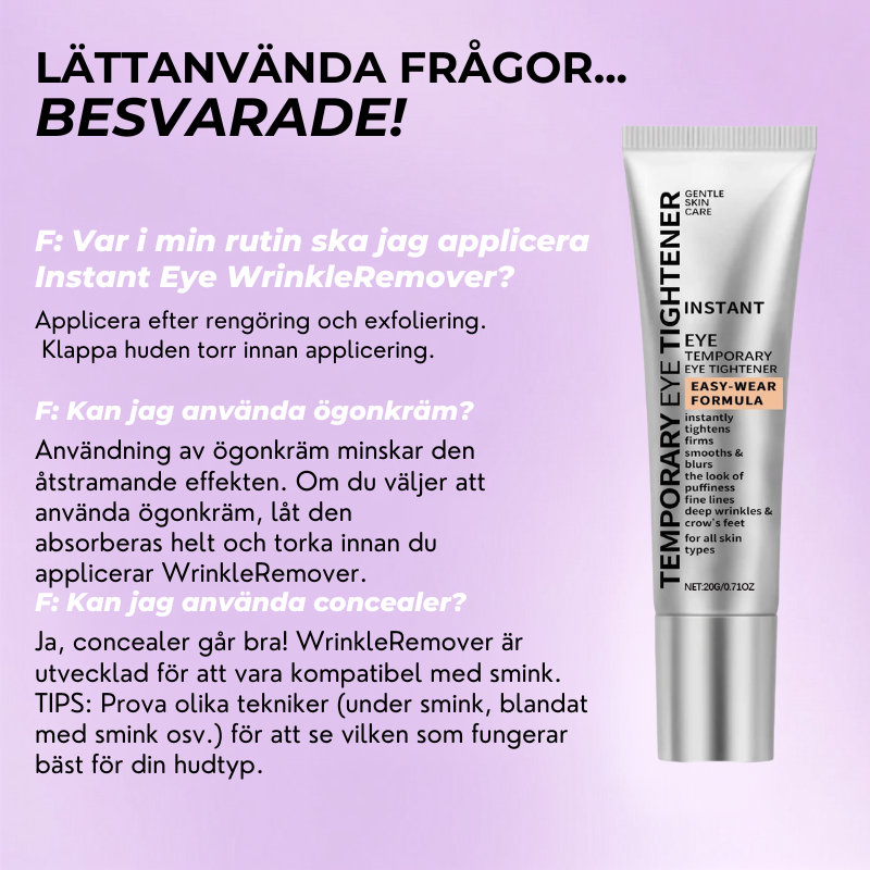 WrinkleRemover™ | Omedelbar ansiktsuppstramning primer utan filter