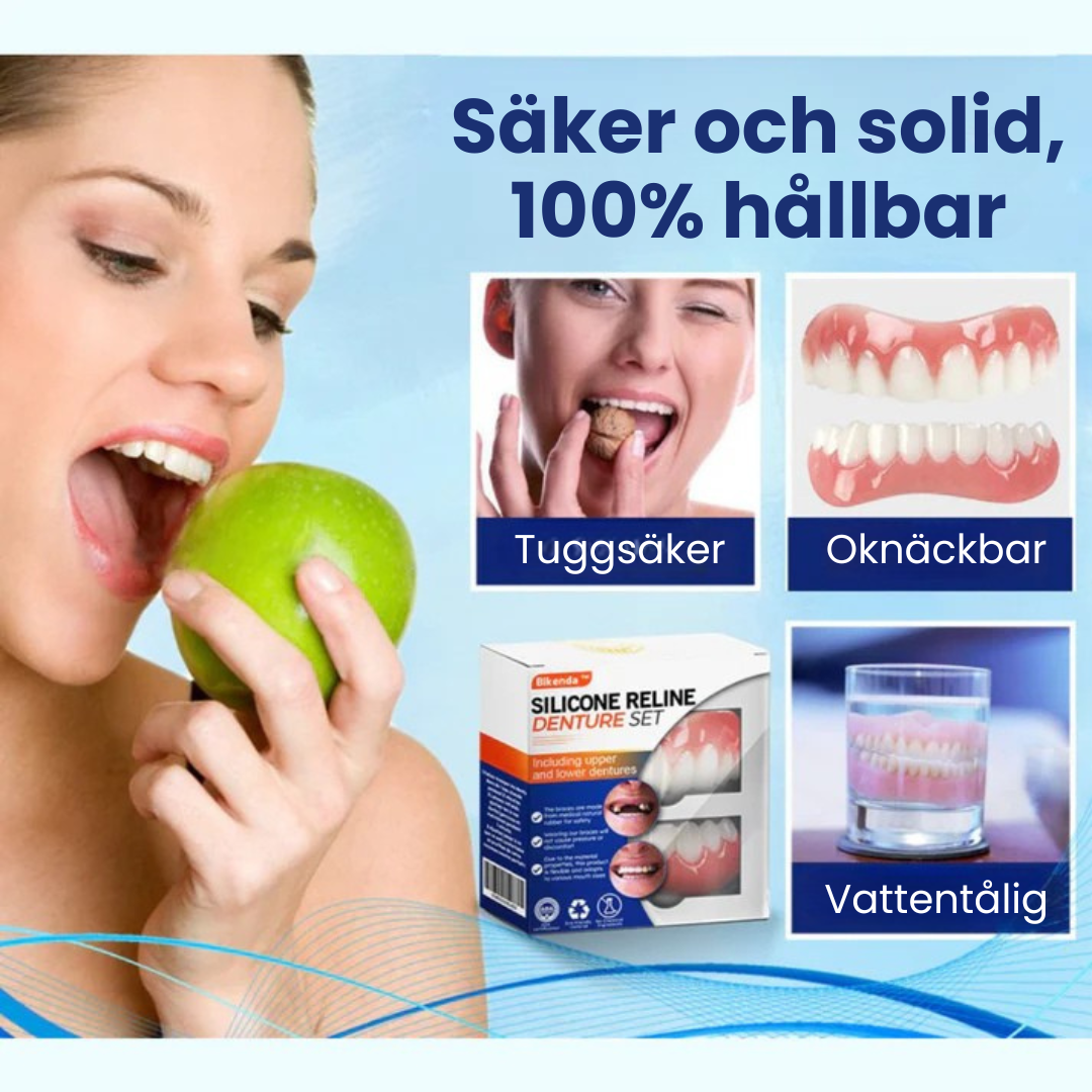 PerfectSmile™ - Silikonbaserat Protesfoder för Perfekt Passform & Komfort
