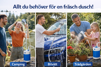 AquaGo™ | Bärbar Vattendusch: Komplett Kit med Slang & Munstycken