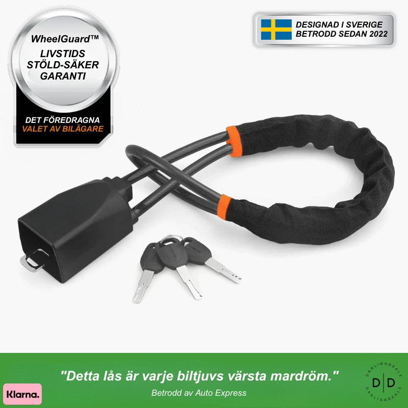 WheelGuard™ | Universell passform, omedelbart skydd för bilen – låses på sekunder