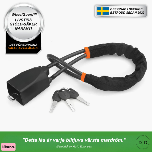 WheelGuard™ | Universell passform, omedelbart skydd för bilen – låses på sekunder
