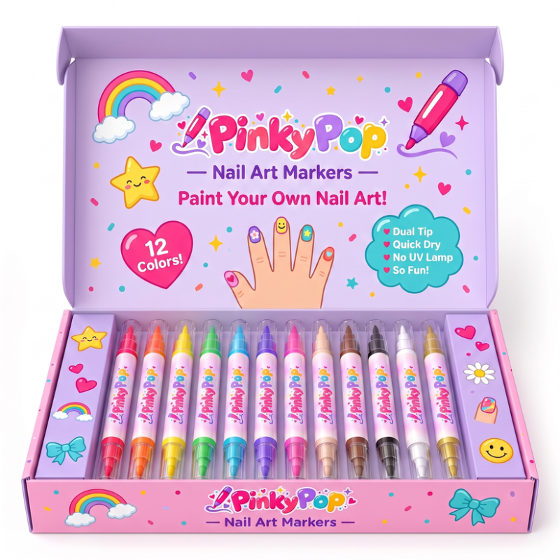 TwinkleTips™ PinkyPop | Nagelkonstpennor hon kan använda själv