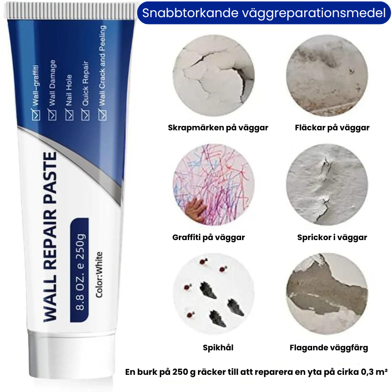 WallFix™ | REPARERA SKADADE VÄGGAR PÅ NÅGRA MINUTER — UTAN DYRA REPARATIONER
