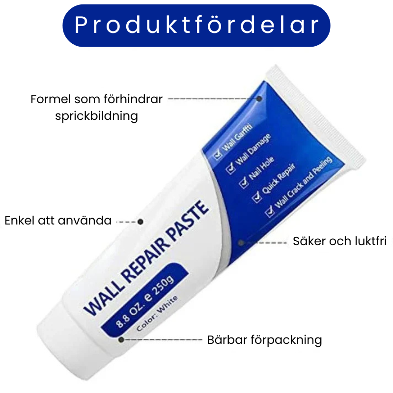 WallFix™ | REPARERA SKADADE VÄGGAR PÅ NÅGRA MINUTER — UTAN DYRA REPARATIONER