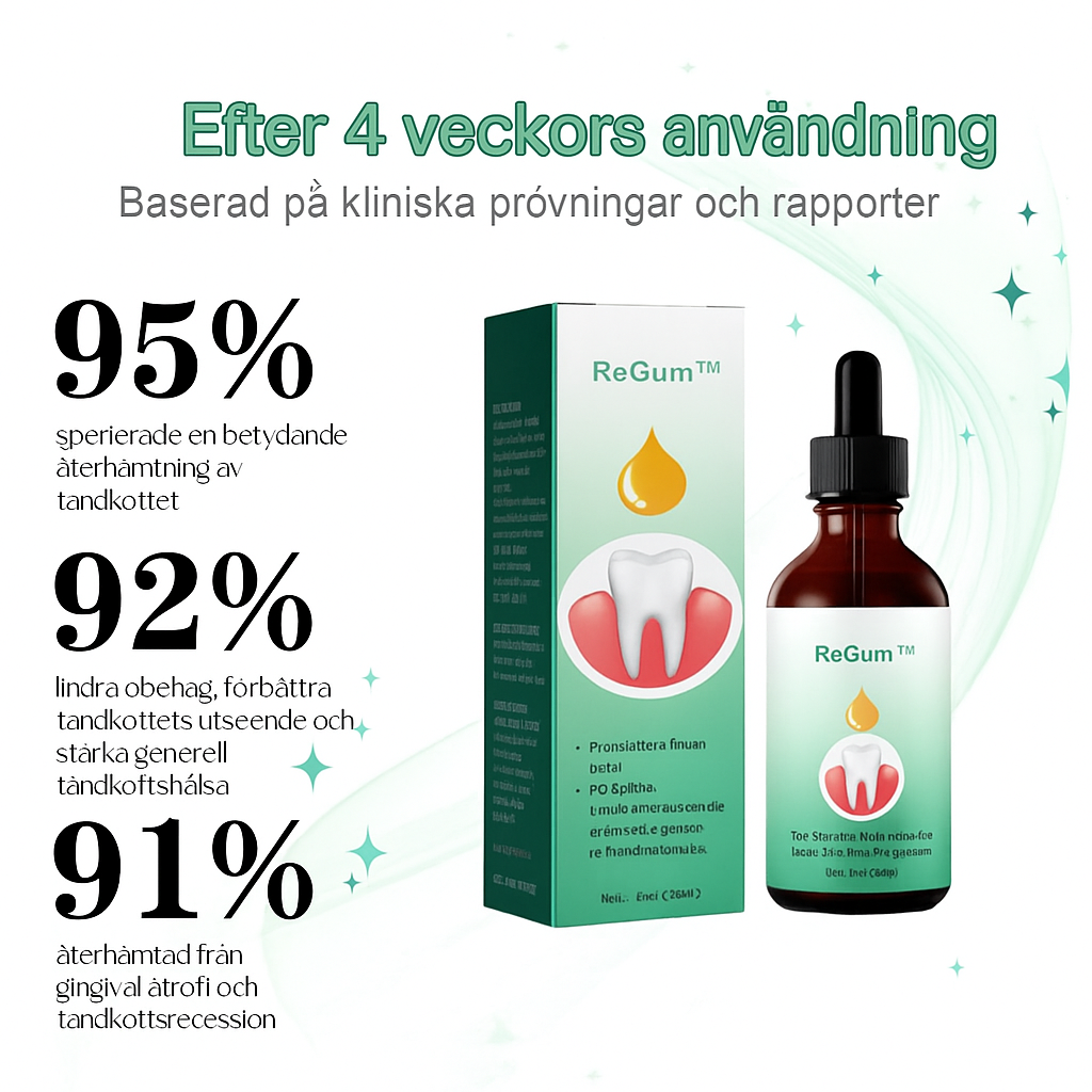 ReGum™ | Stoppa blödande, smärtsamt och svullet tandkött – återställ ditt friska leende