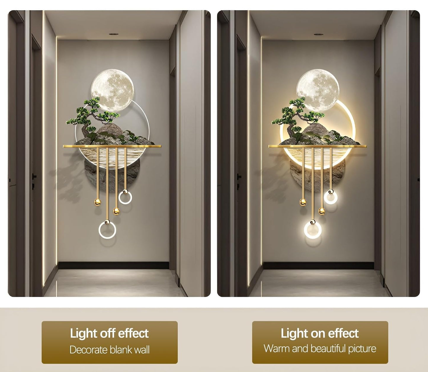 Väggzen™ | En blomstrande blandning av konst, natur och belysning