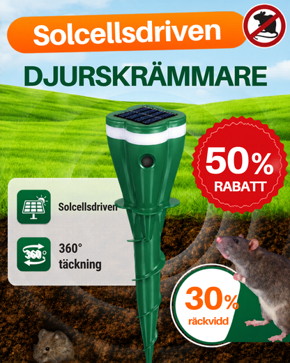 SolarGuard™ | Solcellsdriven skadedjursavskräckare mot mullvadar och råttor