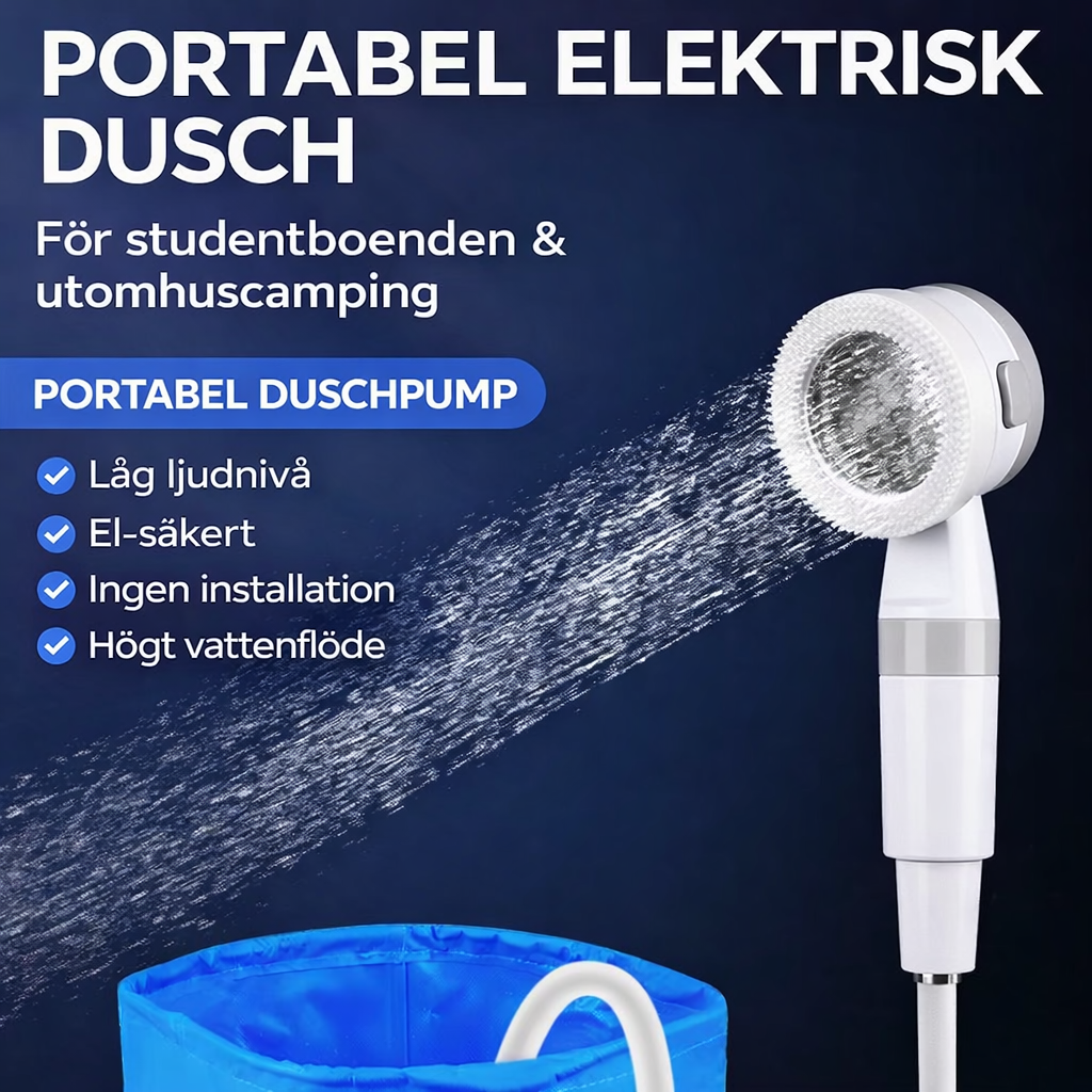 AquaGo™ | Bärbar Vattendusch: Komplett Kit med Slang & Munstycken