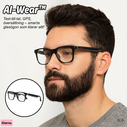 AI-Wear™ | Text-till-tal, GPS, översättning – smarta glasögon som klarar allt!