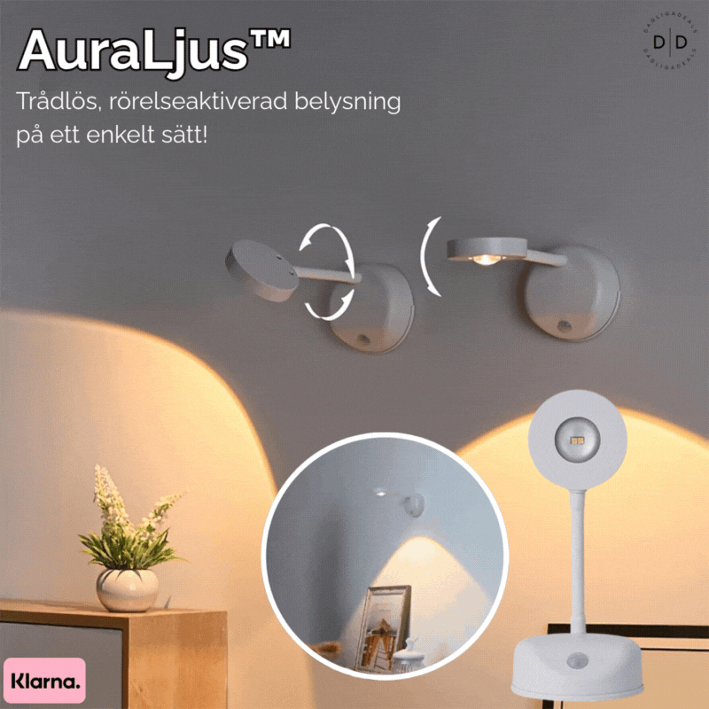 AuraLjus™ | Trådlös, rörelseaktiverad belysning på ett enkelt sätt!