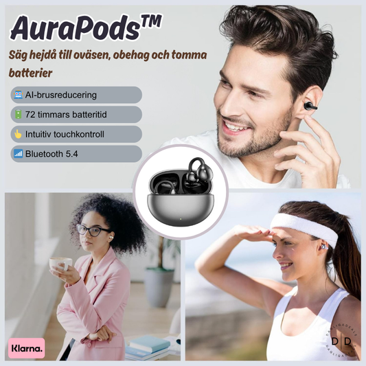 AuraPods™ | Säg hejdå till oväsen, obehag och tomma batterier