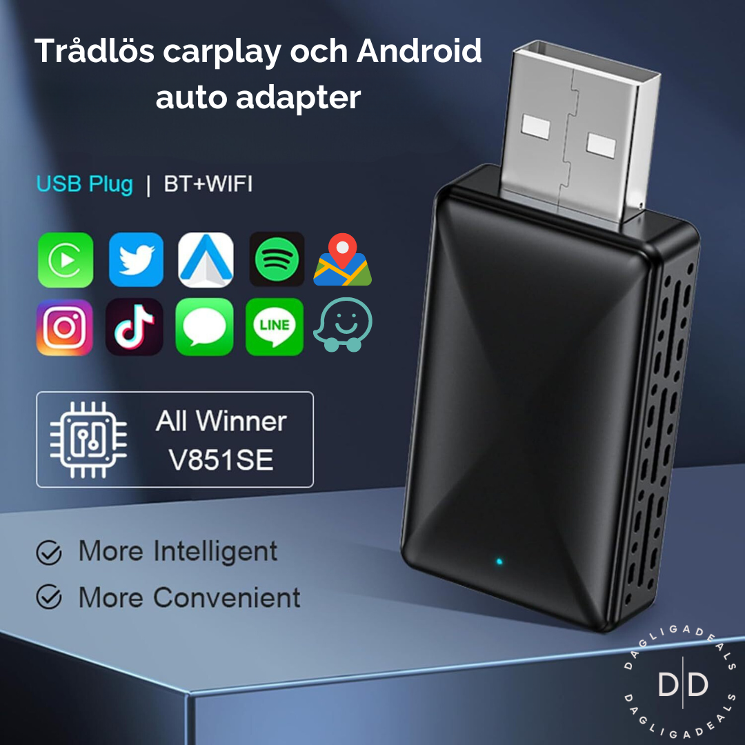 AutoLink™ | Trådlös carplay och Android Auto-adapter – Dagliga Deals