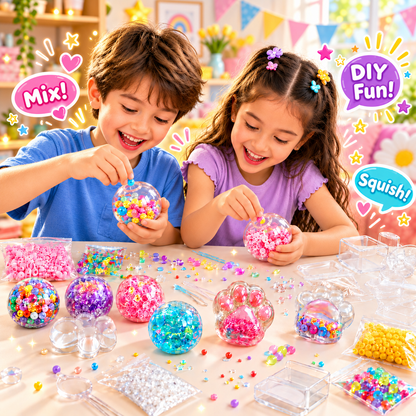 SquishyBall™️ Kit - Det ultimata DIY-kitet med squishies för barn – mindre skärmtid, mer kreativitet!