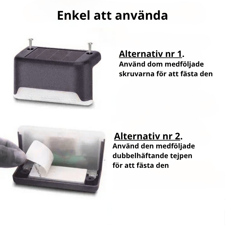 SolarGlow™ | Automatisk Belysning för Trappa & Uteplats