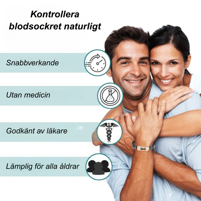 GlucoBand™ | Sänk blodsockret med upp till 72 % på bara 7 dagar