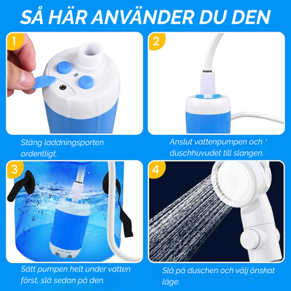 HydroGo™ | Portabelt vattentryck för rengöring, dusch och mycket mer!