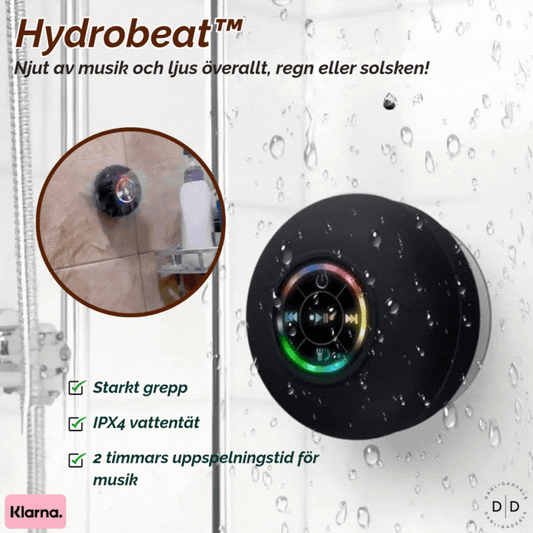 Hydrobeat™ | Njut av musik och ljus överallt, regn eller solsken!