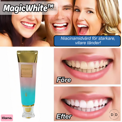 MagicWhite™ | Niacinamidvård för starkare, vitare tänder!