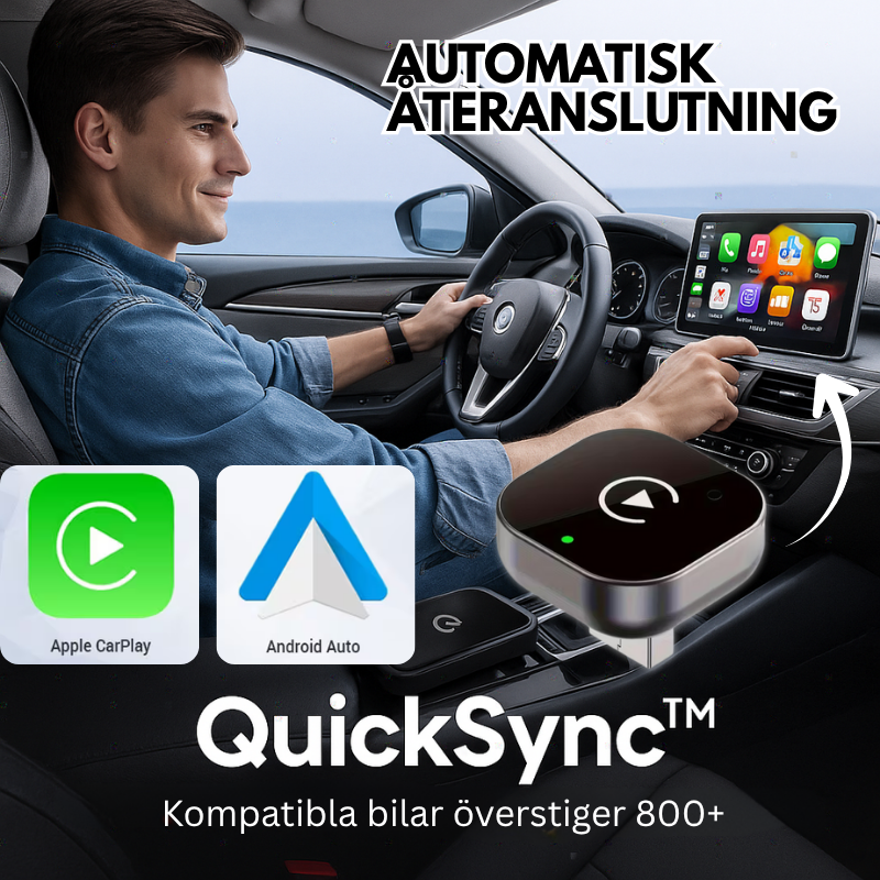 QuickSync™ | Inga fler sladdar, ansluten till din bil på några sekunder
