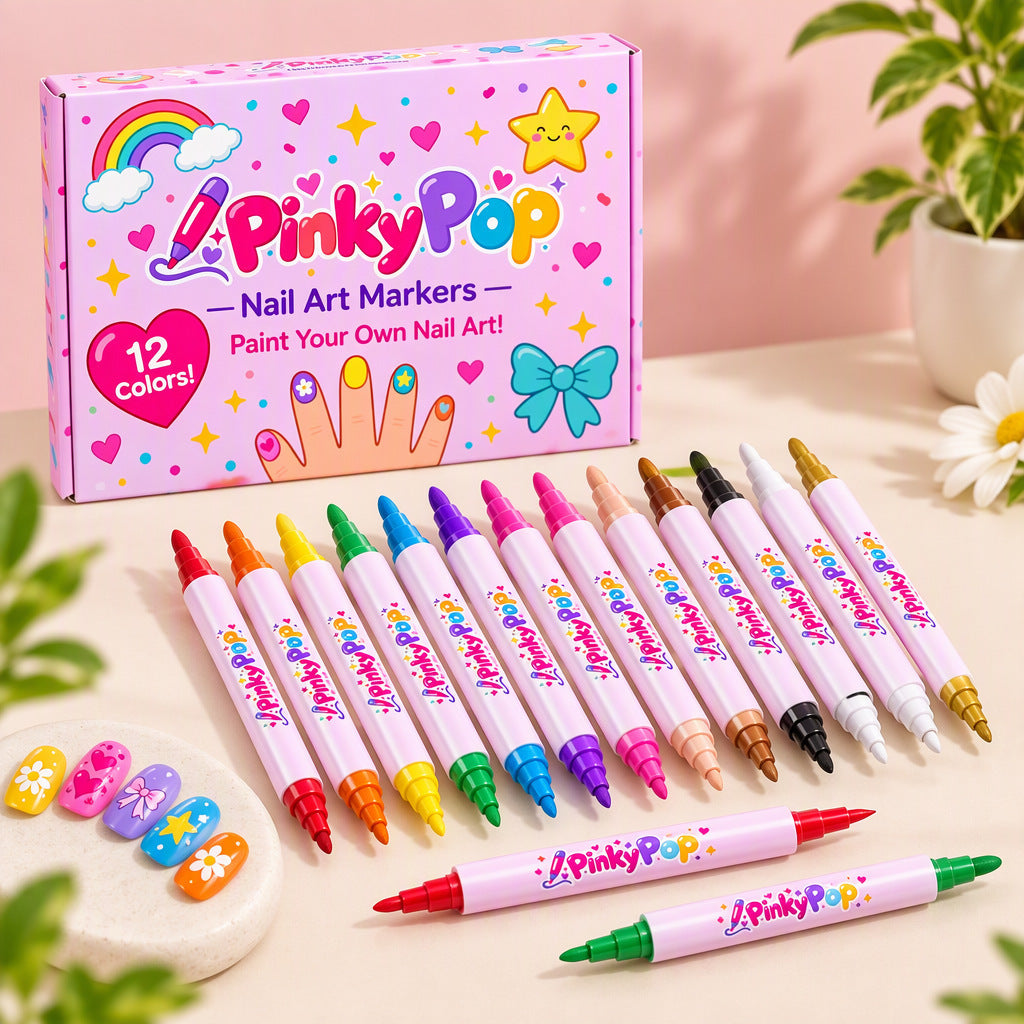 TwinkleTips™ PinkyPop | Nagelkonstpennor hon kan använda själv
