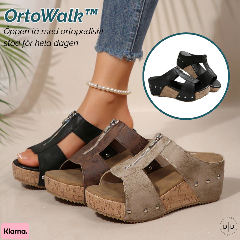 OrtoWalk™ | Öppen tå med ortopediskt stöd för hela dagen