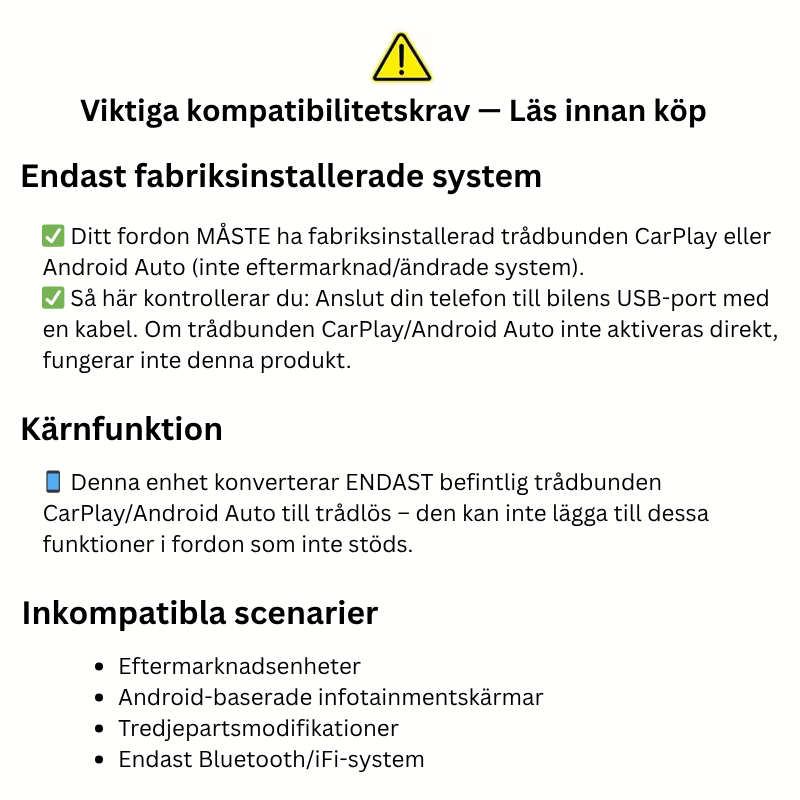 QuickSync™ | Inga fler sladdar, ansluten till din bil på några sekunder