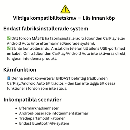 QuickSync™ | Inga fler sladdar, ansluten till din bil på några sekunder