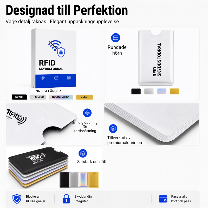 SlimShield™ | RFID-kortfodralet skyddar dina kort mot trådlös stöld.