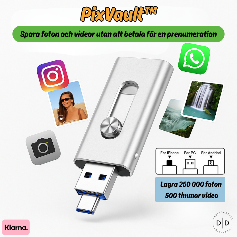 PixVault™ | Spara foton och videor utan att betala för en prenumeration