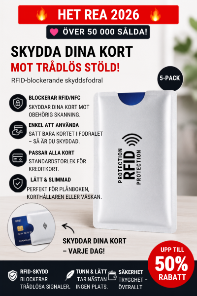 SlimShield™ | RFID-kortfodralet skyddar dina kort mot trådlös stöld.