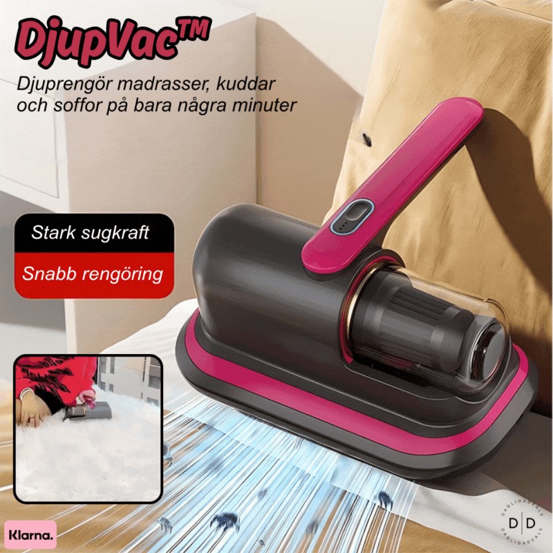 DjupVac™ | Djuprengör madrasser, kuddar och soffor på bara några minuter