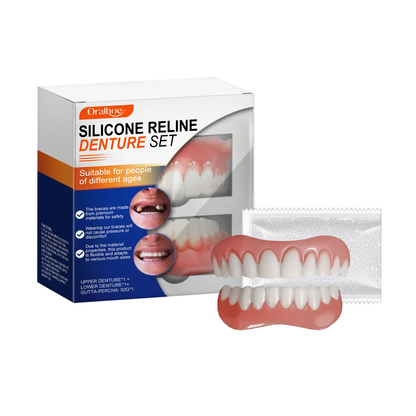 PerfectSmile™ - Silikonbaserat Protesfoder för Perfekt Passform & Komfort