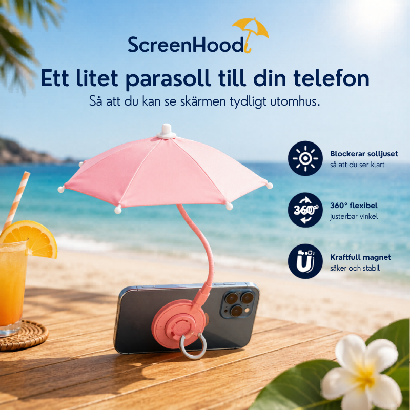 ScreenHood™ | Sluta skärma av din telefon med handen som om det vore 2005.